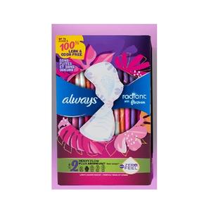 Buy Always Radiant Feminine <b>Pads</b> for Women Flexfoam Absorbent Soft Comfortable Clean Feel Bulk Pack Cheap Price Sale - Product Image 3