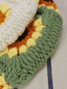 Sac fourre-tout mignon en coton crocheté fait main 2025, style décontracté, avec doublure, fermeture ouverte et deux poignées - Product Image 4