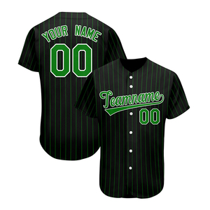 Uniformes d'entraînement de softball unisexes personnalisables, maillots de baseball personnalisés, imprimés rayés avec nom et numéro, grandes tailles, respirants - Product Image 1