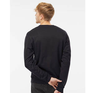 Outdoor Sports Wear Cotton <b>Black</b> <b>Long</b> <b>Sleeves</b> Simple Design Men Crew Neck Sweatshirt - Product Image 3