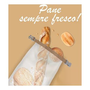 Porta pane <b>plastica</b> riciclabile sacco salva freschezza ermetico LILLO FRESH Trasparente 04GD278 6 - Product Image 2