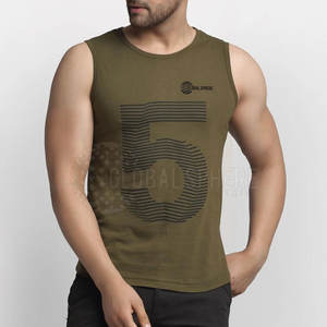 Camiseta sin mangas de talla personalizada para hombre superventas, ropa deportiva de punto informal, ropa deportiva transpirable y de talla grande - Product Image 1