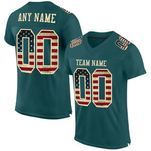Maillot de football américain fabriqué au Pakistan léger respirant séchage rapide uniforme de lycée chemise ensemble à manches courtes - Product Image 6