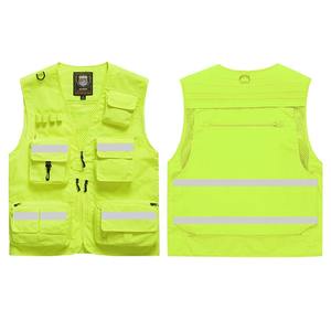 Nouveau gilet réfléchissant sans manches de sécurité réfléchissant haute visibilité avec poches et fermetures éclair vestes homme de sécurité - Product Image 5