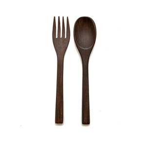 Juego de Cubiertos de madera de diseño único de 3 con esmalte para el hogar y el restaurante Juego de cubiertos de ensalada de madera de 3 para Hotel - Product Image 6