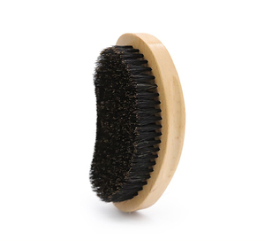 Brosse à barbe ovale en bois IStapromo Gifts Wholesale, noire, rigide, à poils de sanglier, pour hommes, pour ondulations 360° - Product Image 3