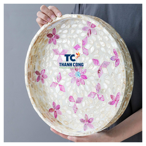 Plateau en nacre personnalisé, accessoire décoratif pour la maison, plateau en nacre, Vietnam - Product Image 1