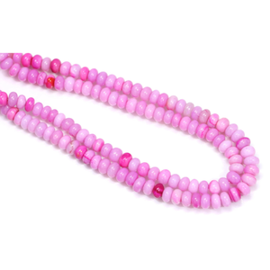 Hermosas cuentas de ópalo rosa lila en forma de rondel liso, cuentas de piedras preciosas de ópalo rosa lila de 16 pulgadas y 7-10 mm, cuentas de calidad AAA, joyería - Product Image 6