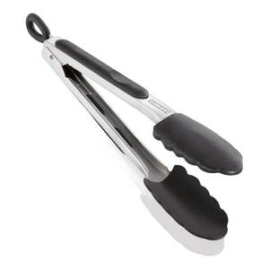 PROLINE Pinces de barbecue en acier inoxydable de 23 cm, noir et chrome, 03041, outils de barbecue - Product Image 1