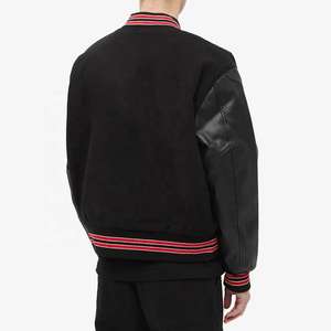 Blouson universitaire homme 2025 de haute qualité avec logo personnalisé, col montant, style urbain, color block, pour l'hiver, grandes tailles - Product Image 3