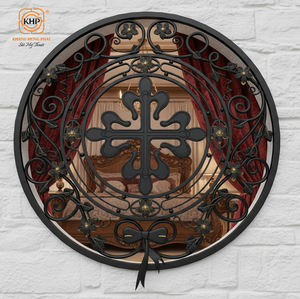 Ventanas Fijas de Hierro Forjado Francés KHP, Anti-Robo, Seguridad, Hechas a Mano, Detalle Exquisito, Impermeables, Insonorizadas para Grandes Apartamentos - Product Image 2