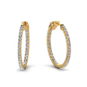 Pendientes de Aro de Plata de Ley 925 con Baño de Oro de 14K, Certificados por IGI, con Diamantes de Moissanita VVS, Estilo Hip Hop, para Mujer - Product Image 4