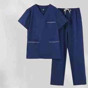 Top exfoliante de secado rápido de estiramiento de gama alta, traje de quirófano de manga corta para veterinario/Hospital, ropa de trabajo, enfermera - Product Image 6