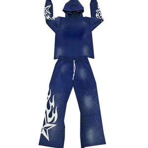 Nouvelle arrivée de survêtements en strass pour femmes meilleur matériau souple meilleure fabrication durable nouveau survêtement en strass pour femmes à la mode - Product Image 1