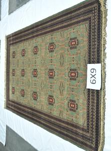 Tapis de laine indiens vibrants faits à la main multicolore noeud turc persan laine fine taille personnalisable disponible avec motif abstrait - Product Image 6