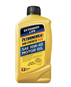 Petromerica Semi Synthetic PLUS Anti-Wear Automotive Lubricant SAE <b>10W</b>-<b>40</b> Motor <b>Oil</b> 6 Pack 1 Quart - Product Image 1