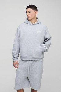 Survêtement Surdimensionné Ensembles Shorts et Sweat à Capuche Design Tendance 100% Coton Logo Personnalisé Ensemble Jumeau Surdimensionné Pour Hommes - Product Image 6