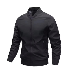 Chaquetas para Hombre de Alta Calidad, Estilo Casual Elegante, Invierno, Manga Larga, Cuello Elástico, Chaquetas Bomber con Cierre de Cremallera, Color Sólido, Forro Polar Grueso - Product Image 3
