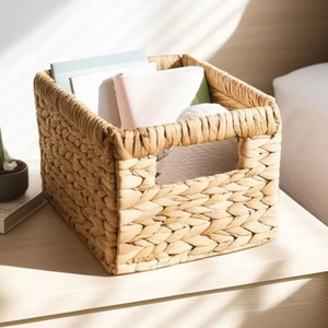 Suministros para el hogar, cestas de jacinto de agua, organizador tejido ecológico de Vietnam, suministros para el hogar, cestas de jacinto de agua para compradores comerciales - Product Image 1