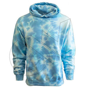 Personnalisé de haute qualité 100% coton polaire écologique mode rue pull à capuche hommes cravate-teint à capuche col fermeture éclair hiver - Product Image 6