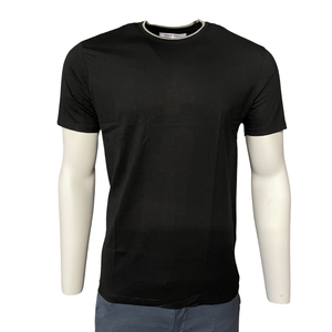 T-shirts respirants pour hommes 100% coton à manches courtes de qualité supérieure Col rond basculant Brodé Uni - Product Image 4