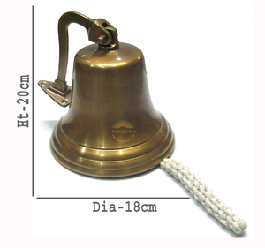 Cloche murale en laiton (7 pouces, marron, métal) - Product Image 2