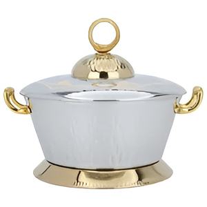 Plat Casserole En Acier Inoxydable De Qualité Luxueuse Avec Couvercle Fantastique Moyen-Orient Serveur De Nourriture Chaude Vaisselle Tendance - Product Image 4