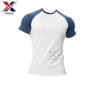 T-shirts à manches courtes en maille unie de qualité export, polyester/coton, col rond, écologiques, pour hommes, à porter au quotidien - Product Image 6