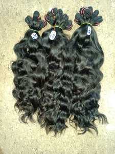 ผมแท้บราซิลแบบขายส่ง ไม่ผ่านการแปรรูป เกรดอินเดีย แบบ Remy สำหรับต่อผม เวฟท์คู่ ทุกสี - Product Image 3