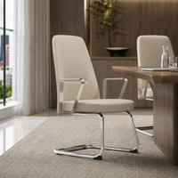 Chaise de réunion cantilever en similicuir ergonomique avec structure métallique pour salle de conférence – Vente en gros