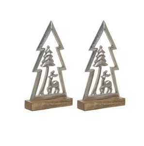 Ornement d'arbre de Noël de conception haut de gamme avec base en bois, arbre de Noël de table vintage, sculpture d'arbre de Noël - Product Image 4