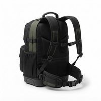 Sac à dos de pêche portable en PU grande capacité avec fermeture éclair, porte-canne et plus de 12 compartiments pour le rangement de matériel de pêche en extérieur