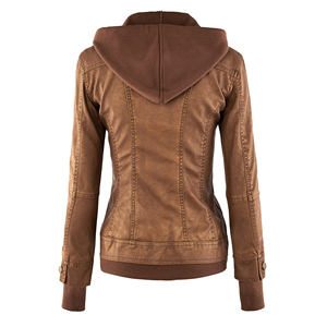 Abrigos de motorista de otoño con estilo para mujer al por mayor prendas de vestir exteriores de moto a prueba de viento en tallas grandes características de punto transpirables para mujeres con curvas - Product Image 2