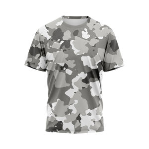 Venta al por mayor personalizable 100% algodón con cuello en V Camisetas manga corta para hombres Fitness Crew para la caza al aire libre - Product Image 1