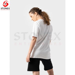 Venta al por mayor Unisex de alta calidad en blanco lavado a la piedra Hip Hop camiseta de gran tamaño 100% algodón lavado ácido camiseta personalizada Vintage camiseta - Product Image 3