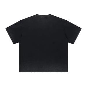 เสื้อยืดโอเวอร์ไซส์แบบฟอกสี 100% ผ้าฝ้าย วินเทจ ลุคสตรีทแวร์ คอกลม แขนสั้น สำหรับผู้ชาย เสื้อฟอกสี - Product Image 5