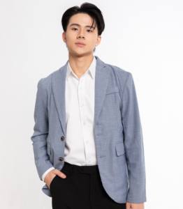 OEM/ODM personalizado Phong Phu ABL1 ligero de lino textura poliéster Blazer para hombres mujeres precio competitivo al por mayor de Vietnam - Product Image 3