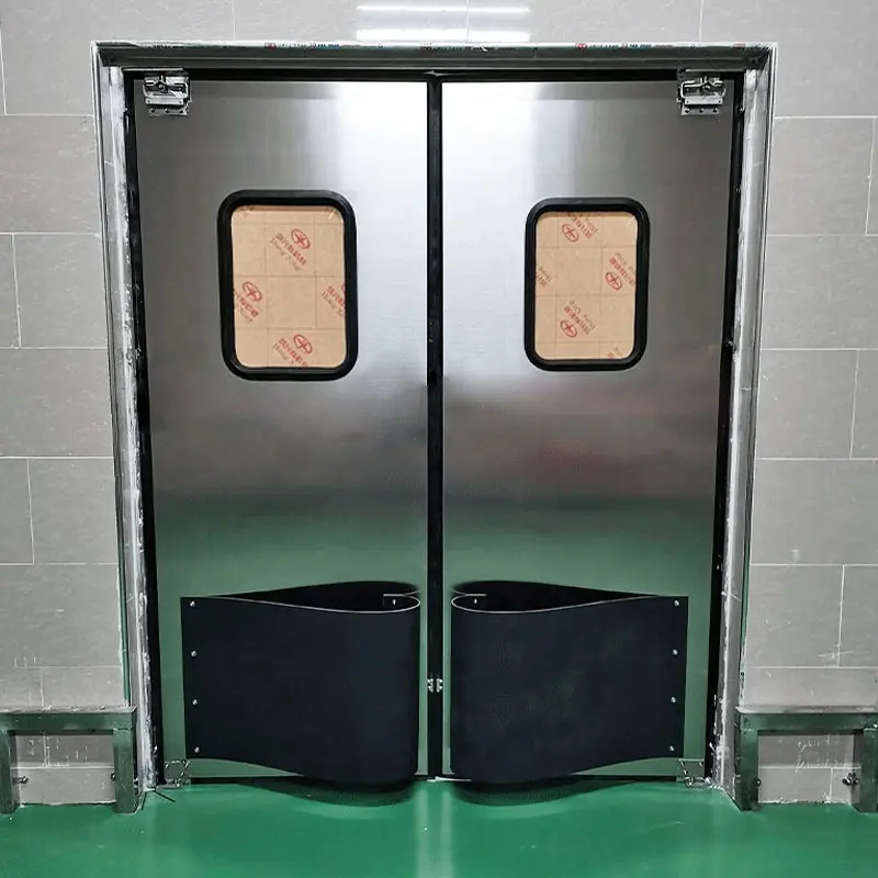 JST自動ダブルレストランフロントアルミニウムドアと窓装甲スイングトラフィックドア