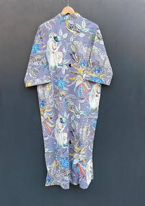Kimono de algodón con estampado de animales, cinturón, tela absorbente transpirable, ropa de casa perfecta para verano y otoño, uso en Spa, informal, relajado, diario - Product Image 4