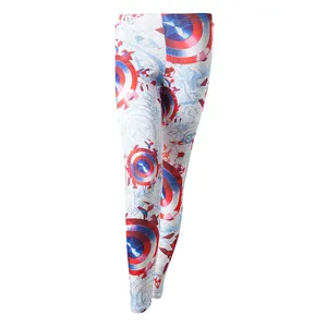 Legging bergaris Legging cetak poliester Fitness Femme Legging olahraga Push Up celana ramping elastis 2024