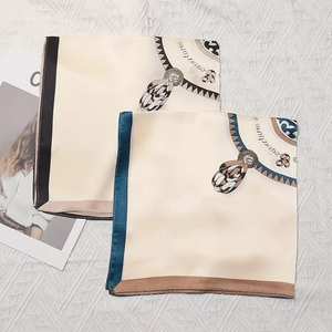 Luxury Design Print Silk Square Scarf Women Soft <b>Satin</b> Horse Hairband Neckerchief Office Hijab <b>Headband</b> Foulard Bag Ribbons Gift - Product Image 6