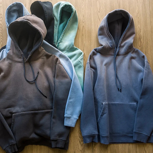 2025 hommes décontracté Vintage lavage à capuche de haute qualité 100% coton soleil fondu conception pierre ciré à capuche pour l'hiver quotidien OEM - Product Image 5