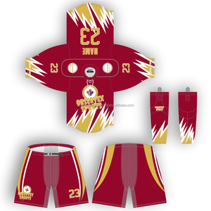 Pro Style Ice Hockey Team Uniform with Shell Pants and <b>Socks</b> Sublimated Ice Hockey Jerseys with Matching Shell Pants & <b>Socks</b> - Product Image 5