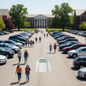 เสื้อยืดแขนยาวลายทีมวิทยาลัย ธีมการแข่งรถ รถไหนที่เราจะขับ? เสื้อแข่งขันสำหรับนักศึกษาแบบโปรโมชั่น - Product Image 3