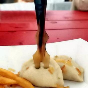 Corne de buffle faite à la main avec poignée en résine Cuillère à salade Serveurs à salade Lot de 2 pour ustensiles de cuisine - Product Image 5