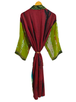 Robe portefeuille indienne tunique sari robe robe de mariée robe de maternité robe cadeau robe de plage fête porter indien imprimé soie sari kimono,