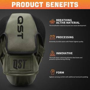 Almohadillas de enfoque de boxeo de calidad superior QST Material de impresión personalizado artes Karate Mitt Kick Boxing Focus Guard para hombres, mujeres y niños - Product Image 5
