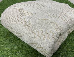 Tissu fantaisie uni respirant Sherwani Kurta brodé de Grogette en viscose pure pour garçons avec technique non tissée à mémoire de forme - Product Image 1