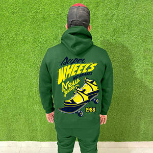 Ensemble de survêtement jogging à capuche uni pour homme, idéal pour les voyages, la salle de sport ou la détente, coupe classique avec passepoil contrastant - Product Image 2