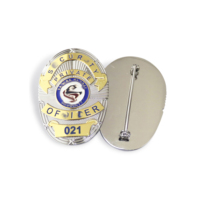 Muestra Gratuita de Insignia Personalizada de Latón Metálico con Relieve 3D para Detective Privado o Capellán